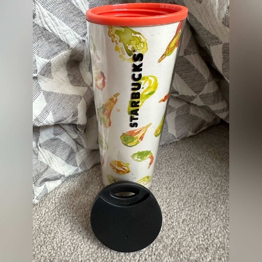 Starbucks 16 OZ Coffee Mug Twist Lid Tumbler Cup Leaves Gourd Pumpkin 2017 New - Picture 2 of 6